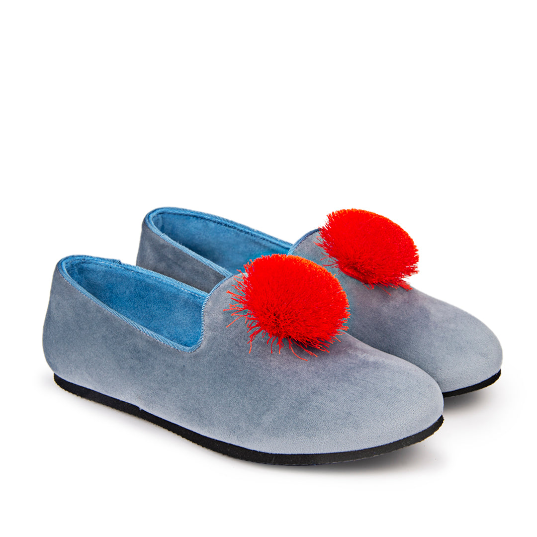 Pantoufles Romantiques avec Pompons